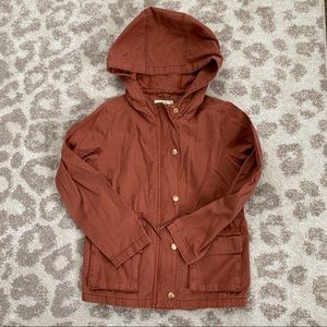 Girls Burnt Orange Light Parka Jacket - size 8 - Osh Kosh